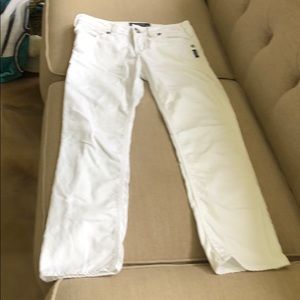 White Silver Suki Capri